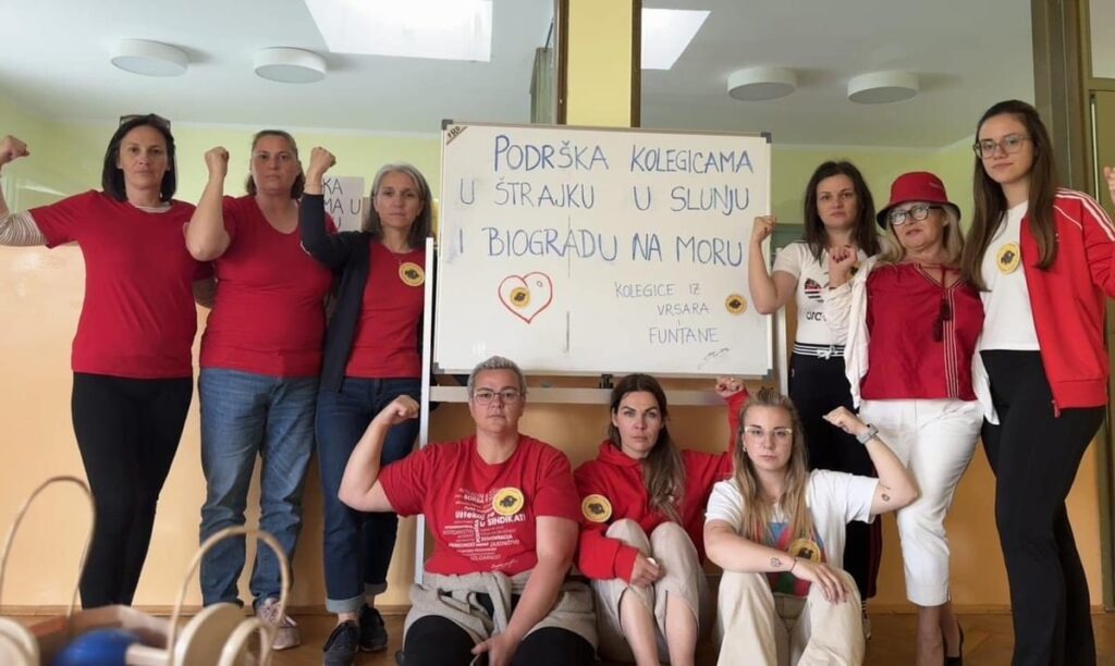 Pisma podrške radnicima Varteksa i članovima SOMK-a u dječjim vrtićima u Vrsaru, Funtani i Slunju