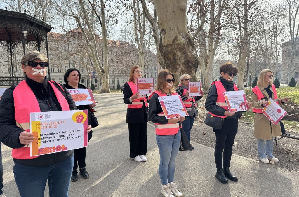 Javna akcija i performans povodom Dana žena. Budi hrabra. Budi glasna. Budi u sindikatu.